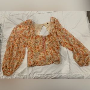 Free People Flower Blouse